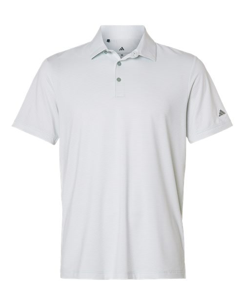 Men's Ultimate365 Pencil Stripe Climacool Polo - White/ Wonder Sage Front