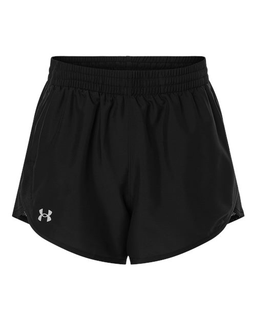 Women's Fly-By Unlined 3" Short - Black/ Black/ White Front