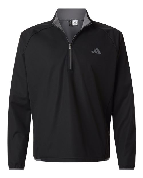 Men's Ultimate365 Wind Quarter-Zip Pullover - Black Front