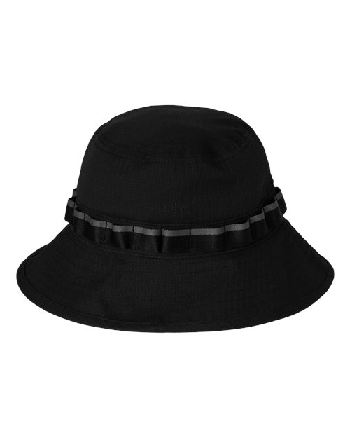 AV Bucket Hat - Black/ Castlerock Back