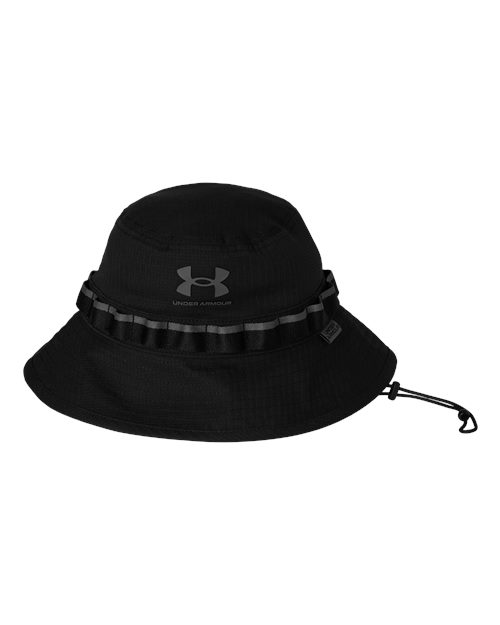 AV Bucket Hat - Black/ Castlerock Front