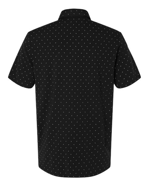 Men's Ultimate365 Micro Print Polo - Black Back