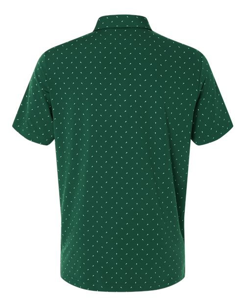 Men's Ultimate365 Micro Print Polo - Collegiate Green Back