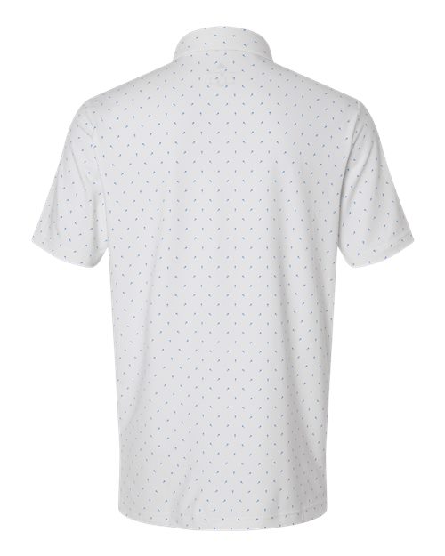 Men's Ultimate365 Micro Print Polo - White Back