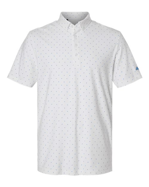 Men's Ultimate365 Micro Print Polo - White Front
