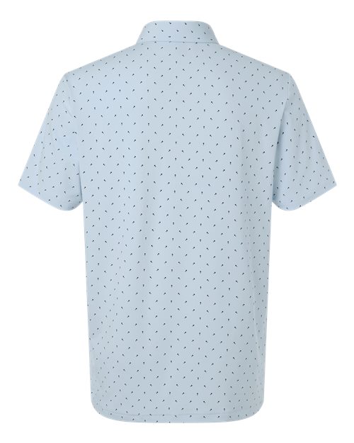 Men's Ultimate365 Micro Print Polo - Crystal Sky Back
