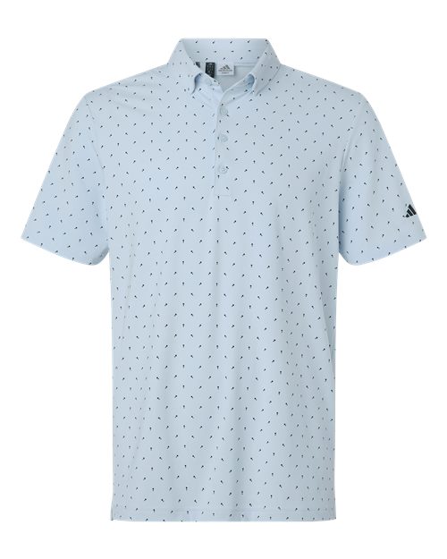 Men's Ultimate365 Micro Print Polo - Crystal Sky Front