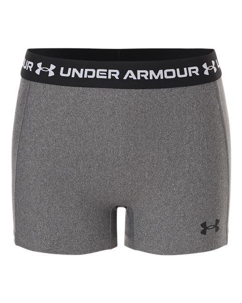 Women's HeatGear 3" Shorty - Charcoal Light Heather/ Black Front