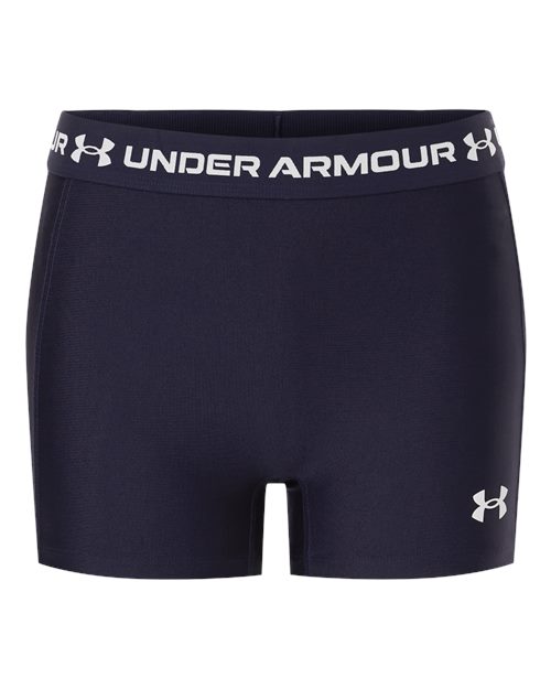Women's HeatGear 3" Shorty - Midnight Navy/ White Front