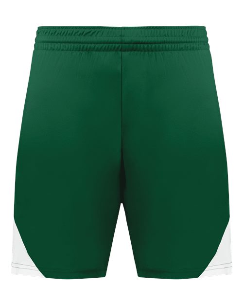 Men's Step-Back Basketball Shorts - Dark Green/ White Front