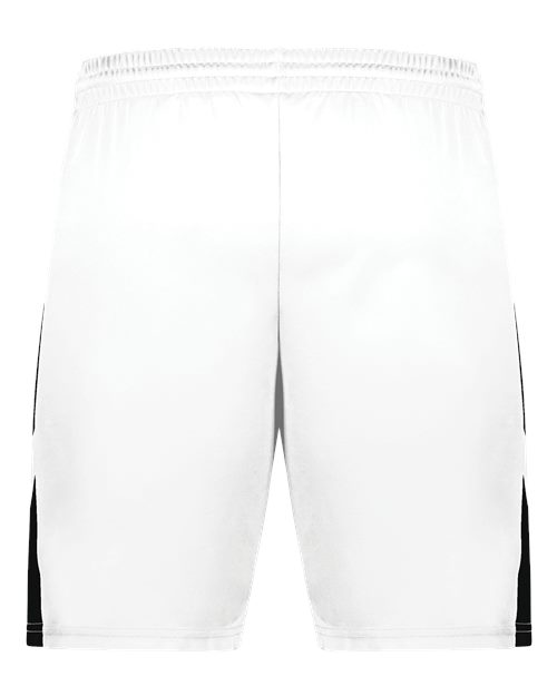 Men's Step-Back Basketball Shorts - White/ Black Back
