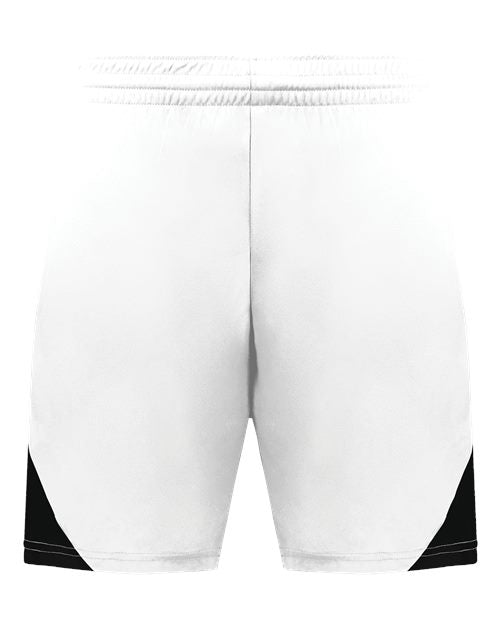 Men's Step-Back Basketball Shorts - White/ Black Front