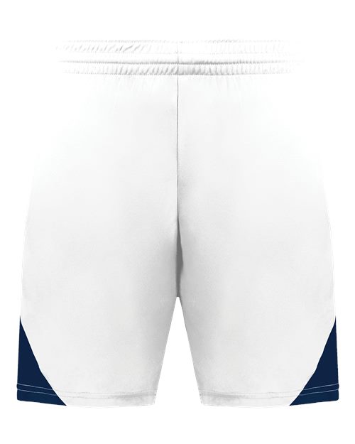 Men's Step-Back Basketball Shorts - White/ Navy Front