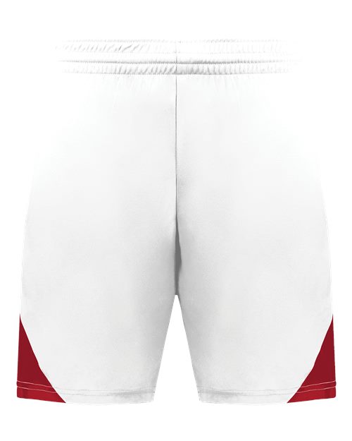 Men's Step-Back Basketball Shorts - White/ Red Front