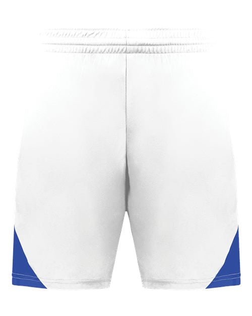 Men's Step-Back Basketball Shorts - White/ Royal Front