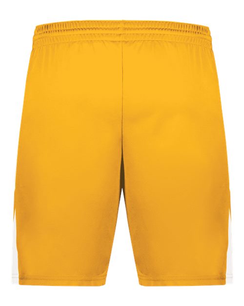 Youth Step-Back Basketball Shorts - Gold/ White Back