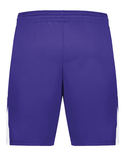 Youth Step-Back Basketball Shorts - Purple/ White Back
