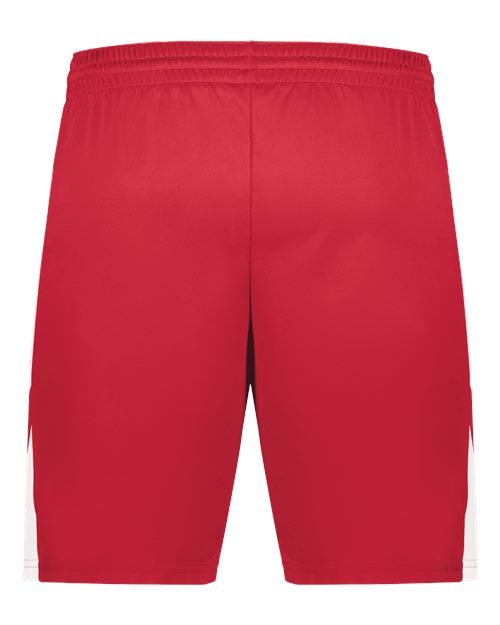 Youth Step-Back Basketball Shorts - Red/ White Back