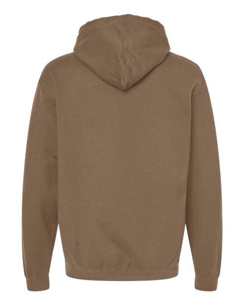 Unisex Fleece Hooded Sweatshirt - Light Brown Back