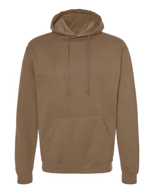 Unisex Fleece Hooded Sweatshirt - Light Brown Front