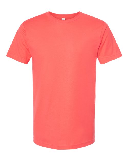 Unisex Fine Jersey T-Shirt - Bright Coral Front