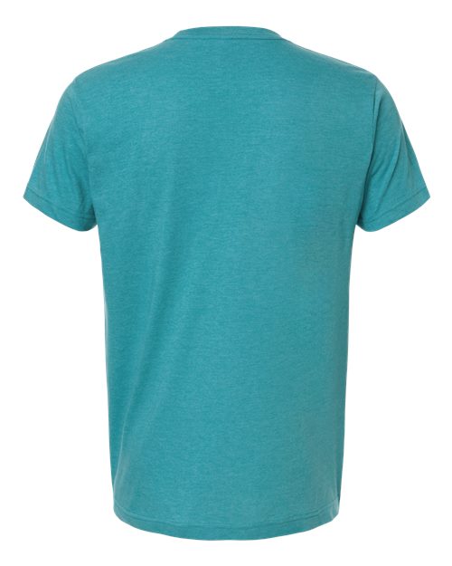 Unisex Fine Jersey T-Shirt - Heather Aqua Blue Back