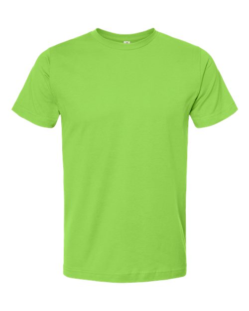 Unisex Fine Jersey T-Shirt - Lime Front
