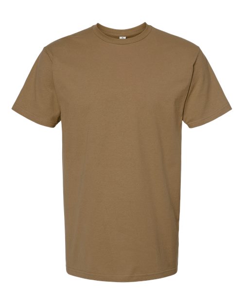 Unisex Heavyweight Jersey T-Shirt - Desert Brown Front