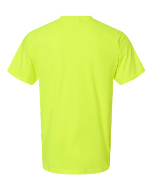 Unisex Heavyweight Jersey T-Shirt - Safety Green Back