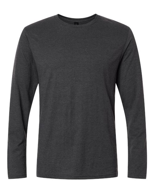 Gildan Unisex Softstyle® Long Sleeve T-Shirt - Heather Dark Grey Front
