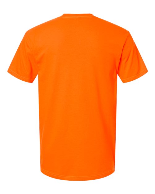Unisex Heavyweight Jersey Pocket T-Shirt - Safety Orange Back