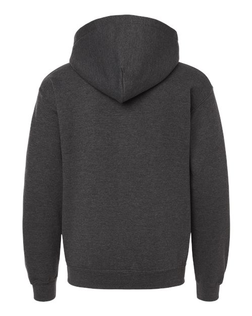 Youth Heavy Blend™ Hooded Sweatshirt - Fan Charcoal Heather Back