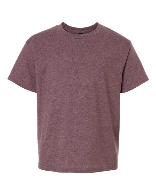 Gildan Youth Softstyle® T-Shirt - Heather Maroon Front