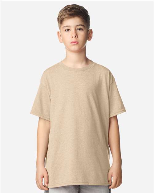 Youth Softstyle® T-Shirt - Heather Oatmeal Front