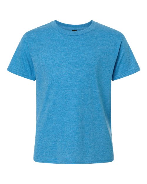 Gildan Youth Softstyle® T-Shirt - Heather Sapphire Front