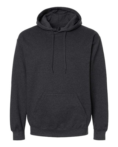 Gildan Unisex Softstyle® Midweight Hooded Sweatshirt - Heather Black Front