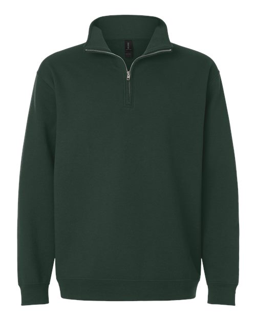 Gildan Unisex Heavy Blend™ Quarter-Zip Sweatshirt - Forest Front