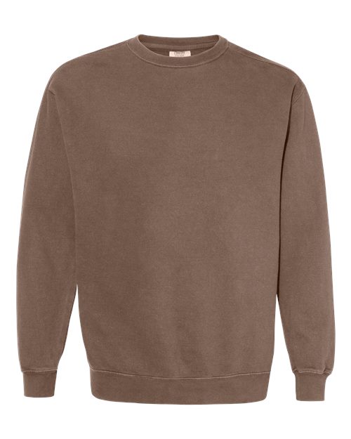 Unisex Garment-Dyed Crewneck Sweatshirt - Espresso Front