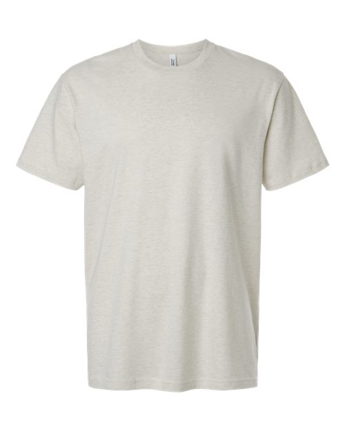 Unisex Fine Jersey Tee - Heather Oatmeal Front