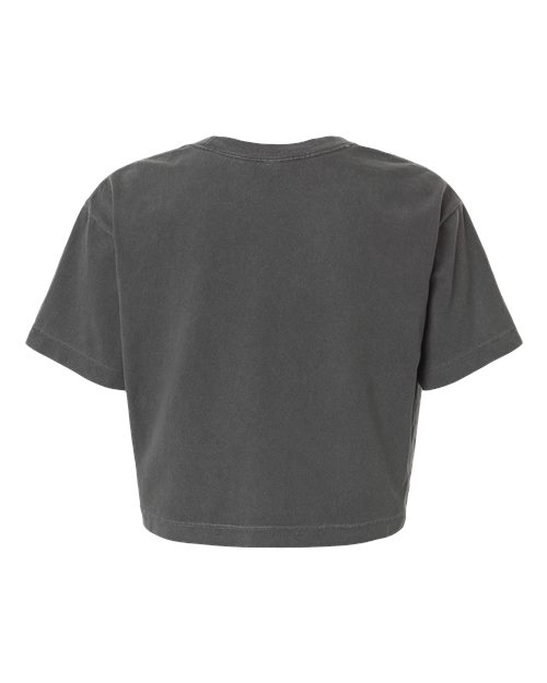 Women's Garment-Dyed Heavyweight Cropped Tee - Faded Black Back