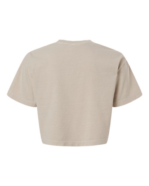 Women's Garment-Dyed Heavyweight Cropped Tee - Faded Bone Back