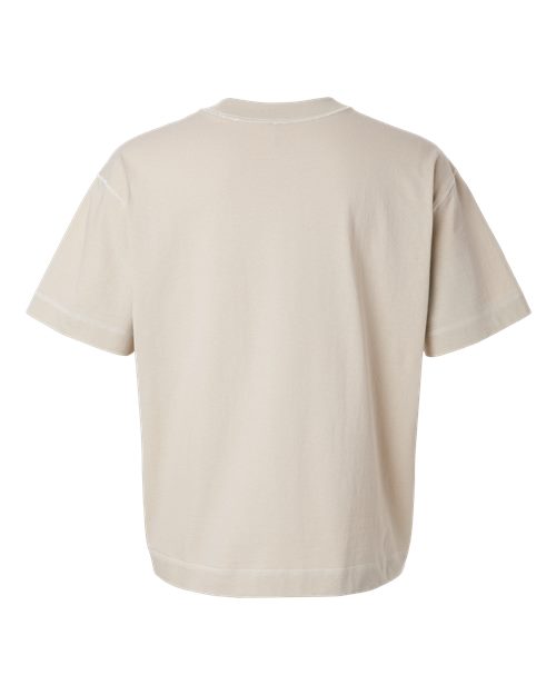 Unisex Heavyweight Cotton Mid-Length Tee - Bone Back