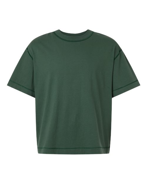 Unisex Heavyweight Cotton Mid-Length Tee - Pine Front