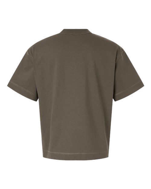 Unisex Heavyweight Cotton Mid-Length Tee - Mushroom Back