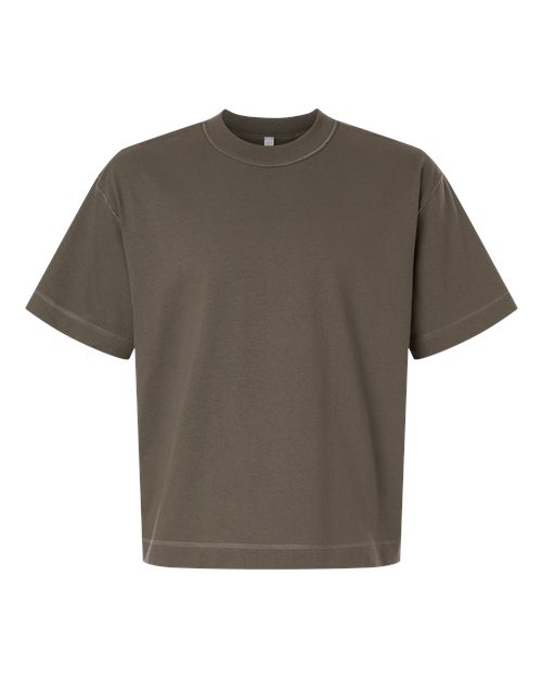 Unisex Heavyweight Cotton Mid-Length Tee - Mushroom Front