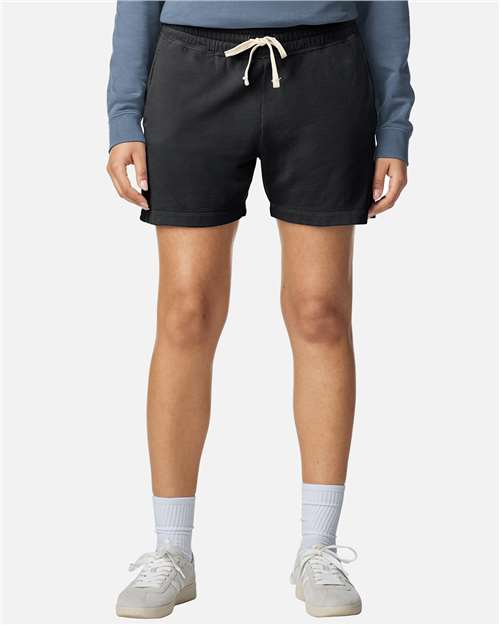 Comfort Colors Women’s Garment-Dyed Lightweight Sweat Shorts - Model Front