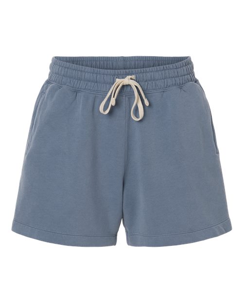 Comfort Colors Women’s Garment-Dyed Lightweight Sweat Shorts - Blue Jean Front