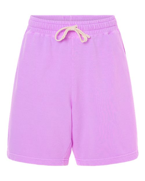 Comfort Colors Women’s Garment-Dyed Lightweight Sweat Shorts - Neon Violet Front