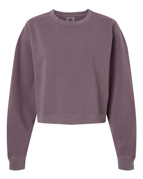 Women's Garment-Dyed Mid-Length Crewneck Sweatshirt - Dusk Front