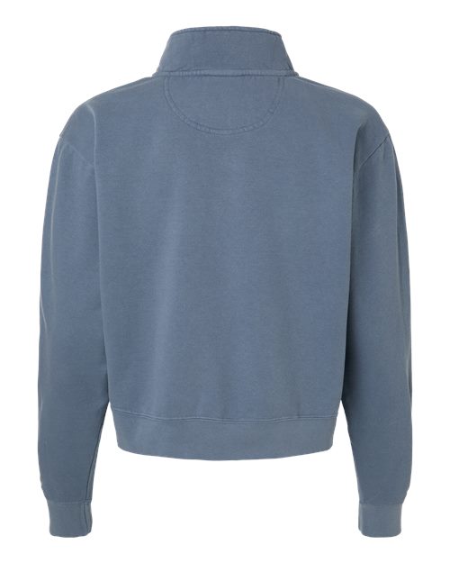 Comfort Colors Women's Garment-Dyed Mid-Length Quarter-Zip Sweatshirt - Back